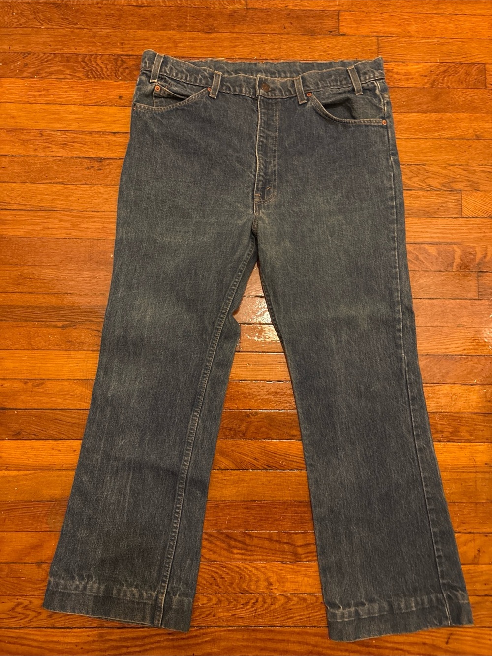 Men's vintage Levi’s Orange tab 517 flare denim blue Jeans size 38/32